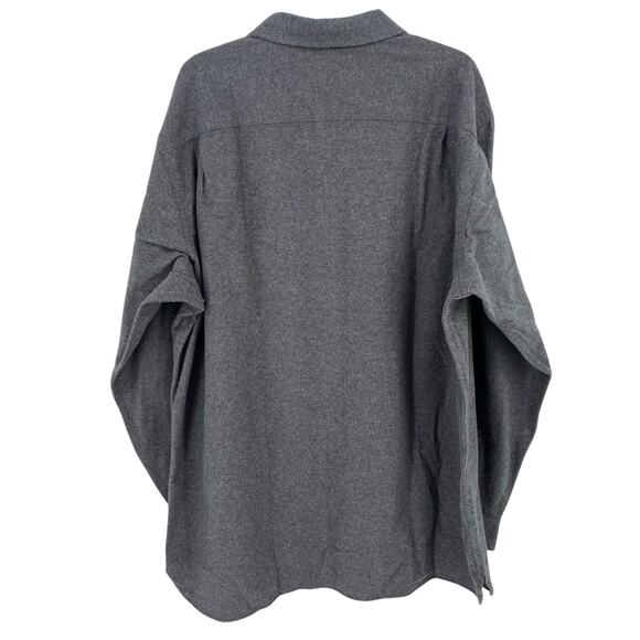 L.L. Bean Slightly Fitted Chamois Shirt Mens Size XXL 2XL Charcoal Gray - Picture 3 of 6